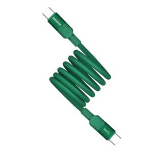Momax Mag.Link 100W USB-C to USB-C Magnetic Cable 1m  (Green) - Image 1