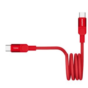 Momax Mag.Link 100W USB-C to USB-C Magnetic Cable 1m  (Red) - Image 2