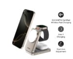Momax 1-Charge Q.Port Qi2 3-in-1 Magnetic Wireless Charging Stand (Titanium) - Image 5