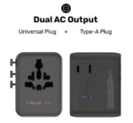 Momax 1-World² 5-Port Mini Universal Travel GaN Charger 70W with Dual AC (Black) - Image 8