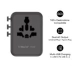 Momax 1-World² 5-Port Mini Universal Travel GaN Charger 70W with Dual AC (Desert Titanium) - Image 5