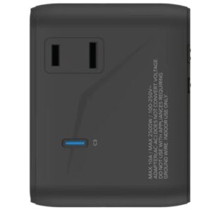 Momax 1-World² 5-Port Mini Universal Travel GaN Charger 70W with Dual AC (Black) - Image 4