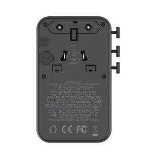 Momax 1-World² Universal 4-Port Travel GaN Charger 100W with Dual AC (Black) - Image 12