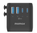 Momax 1-World² 5-Port Mini Travel GaN Charger 35W with Dual AC (Black) - Image 4