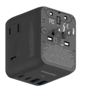 Momax 1-World² 5-Port Mini Travel GaN Charger 35W with Dual AC (Black) - Image 3