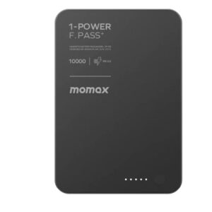 Momax 1-Power F.Pass⁺ 10000mAh Magnetic Battery Pack with Built-in Cable (Black) - Image 3