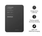 Momax 1-Power F.Pass⁺ 10000mAh Magnetic Battery Pack with Built-in Cable (Desert Titanium) - Image 5