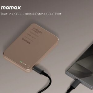Momax 1-Power F.Pass⁺ 10000mAh Magnetic Battery Pack with Built-in Cable (Titanium) - Image 7