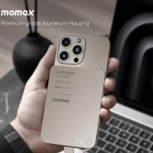 Momax 1-Power F.Pass⁺ 10000mAh Magnetic Battery Pack with Built-in Cable (Titanium) - Image 6