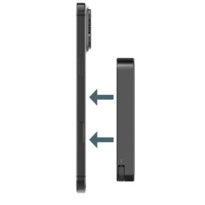 Momax 1-Power F.Pass⁺ 10000mAh Magnetic Battery Pack with Built-in Cable (Black) - Image 4