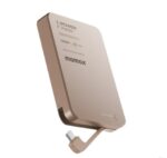 Momax 1-Power F.Pass⁺ 10000mAh Magnetic Battery Pack with Built-in Cable (Desert Titanium)