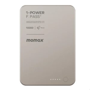 Momax 1-Power F.Pass⁺ 10000mAh Magnetic Battery Pack with Built-in Cable (Titanium) - Image 4