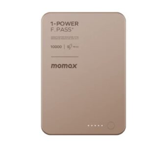 Momax 1-Power F.Pass⁺ 10000mAh Magnetic Battery Pack with Built-in Cable (Desert Titanium) - Image 3