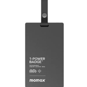 Momax 1-Power Badge+ Emergency Power Bank With Find My Locator  (Black) - Image 3