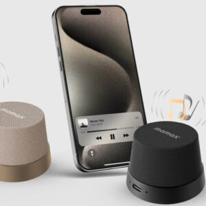 Momax 1-Vibe Go Magnetic Wireless speaker Bundle Set (Desert Titanium) - Image 5