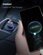 Momax MoVe 30W Dual-Port Car Charger (Grey) - Image 4