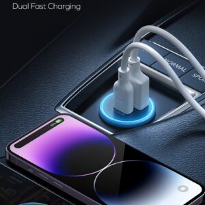 Momax MoVe 30W Dual-Port Car Charger (Grey) - Image 3