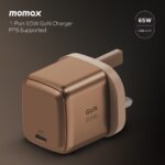 Momax 1-Charge 1-Port GaN 65W charger (UK) (Desert Titanium) - Image 4