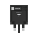 Momax 1-Charge+ 1-Port GaN 35W charger with Retractable USB-C Cable (Black) - Image 3