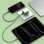 Momax 1-Charge+ 1-Port GaN 35W charger with Retractable USB-C Cable (Green) - Image 6