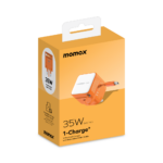 Momax 1-Charge+ 1-Port GaN 35W charger with Retractable USB-C Cable (Orange) - Image 9