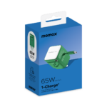 Momax 1-Charge+ 1-Port GaN 65W charger with Retractable USB-C Cable (Green) - Image 6
