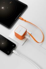 Momax 1-Charge+ 1-Port GaN 65W charger with Retractable USB-C Cable (Orange) - Image 3