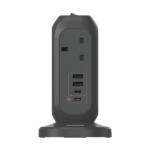 Momax ONEPLUG 7-Outlet Power Strip With USB (Space Grey) - Image 2