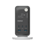 Momax 1-Charge Work Flow 6-Outlet Digital Display Power Tower with USB (White) - Image 3