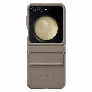 Samsung Galaxy Flip 5 Flap ECO-Leather Case Etoupe - Image 1