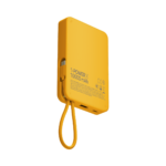 Momax 1-Power X Battery Pack (10000mAh) with Built-in USB-C Cable (Yellow) - Image 3