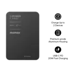 Momax 1-Power F.Pass+ 5000mAh Battery Pack with Built-in Cable and Magnetic attachment (Black) - Image 3