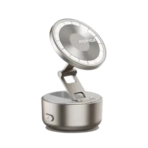 MOMAX 1-SNAP GO Auto Suction Magnetic Phone Stand (Titanium)