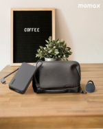 MOMAX BUNDLE SET Hand Pouche + Power Bank 10000 mAh with dual built-in cable 1 type-C & 1 Lightning  + MOMAX Pintag - Image 4