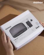 MOMAX BUNDLE SET Hand Pouche + Power Bank 10000 mAh with dual built-in cable 1 type-C & 1 Lightning  + MOMAX Pintag - Image 5