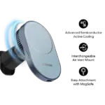 MOMAX 1-MOVE Q.Mag 25W Magnetic Wireless Charging Car Mount (Dark Grey) - Image 2