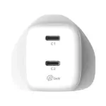 MOMAX 1-CHARGE 45W 2-Port GaN Charger (White) - Image 2