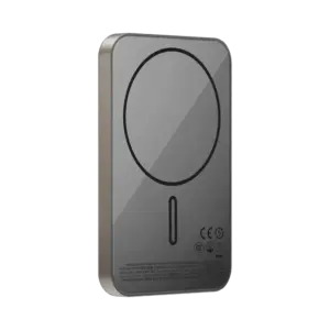 MOMAX 1-Power Q.Pass 5000mAh Qi2 Magnetic Wireless Battery Pack (Titanium) - Image 2