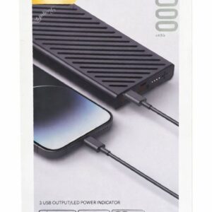 Royal Power Bank 10000mah (3 USB out put / led power Indicator) -Black - Image 4