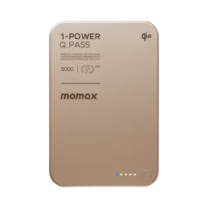 MOMAX 1-Power Q.Pass 5000mAh Qi2 Magnetic Wireless Battery Pack (Desert Titanium)