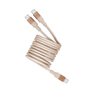 MOMAX Mag.link 100W USB-C to Dual USB-C Magnetic Cable 2m (Desert Titanium)