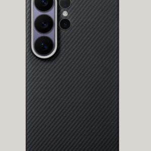 Pitaka Edge Ultra Slim Case with Aaron Button for Samsung S26 Ultra (Black/Grey) - Image 1