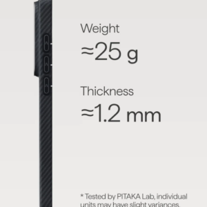 Pitaka Edge Ultra Slim Case with Aaron Button for Samsung S26 Ultra (Black/Grey) - Image 3