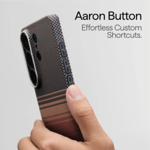 Pitaka Edge Ultra Slim Case with Aaron Button for Samsung S26 Ultra (Sunset) - Image 1