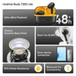 Realme Buds T200 Lite Storm Grey - Image 5
