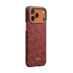 PITAKA Monogram-Gold/Red Ultra-Slim Case for iPhone 17 Pro max