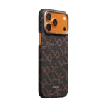 PITAKA Monogram Edge Case for iPhone 17 Pro Max（Leaping - Black/orange） - Image 3