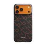 PITAKA Monogram Edge Case for iPhone 17 Pro Max（Leaping - Black/orange）