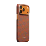 PITAKA Monogram Edge Case for iPhone 17 Pro Max（Leaping - Orange/Blue） - Image 3