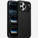 AULUMU A18 Partical Vegan leather case  iPhone 18/17 Pro ,Black